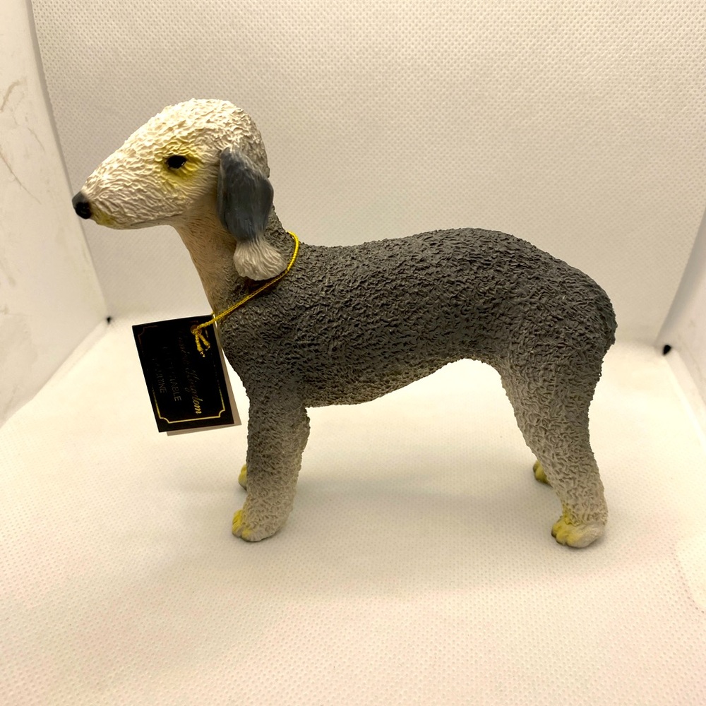 Bedlington Terrier Figurine Hand Painted Collectible Statue